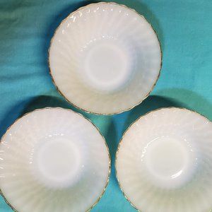 Set of Three Vintage Fire King Bowls